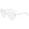 Fábrica de gafas de sol gruesas con forma de corazón de melocotón en stock gafas de sol gafas de sol sin montura con forma de corazón gafas de fiesta al por mayor