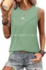 Chaleco de Verano para Mujer Amazon 2025 Estilo Europeo y Americano Holgado Cuello Redondo Color Sólido Casual Top sin Mangas Camiseta