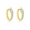 Aretes de Plata Esterlina S925 con Zircón en Forma de Gota de Agua Aretes Estilo Coreano Simples Combinables Moda Distintiva Hebilla para la Oreja Sensación de Alta Gama Joyería para la Oreja