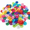 Populares Botones de Resina de Dos Ojos de Colores, Botones Redondos de Pan, Botones Decorativos DIY Hechos a Mano para Jardín de Niños