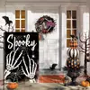 Bandera de jardín Temu de Halloween transfronteriza, una decoración creativa de poliéster impresa para entornos festivos de jardín y patio, utilizada como fondo o bandera colgante.