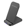 Suporte dobrável para celular de mesa vertical sem fio de carregamento rápido carregador sem fio bobina dupla carregamento sem fio 15W