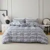 Conjunto de tres piezas geométrico estilo nórdico para comercio exterior transfronterizo, sábanas ajustadas y ropa de cama hipoalergénicas para todas las estaciones, fabricante