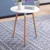 Mesa y sillas de comedor vintage estilo francés, juego de mesa y sillas de balcón de madera maciza, mesa redonda Eames retro americana de diseñador