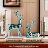 Enfeites de Alce Luxuosos Galvanizados, Artesanato Decorativo Estilo Nórdico "Veado Seguindo", Decoração de Mesa para Sala de Estar/Entrada/Escritório, Presente de Inauguração com Várias Cores Disponíveis