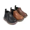 Comercio Exterior Botas Nuevas para Niños Botas de Cuero de Moda para Niños y Niñas Suela Gruesa Antideslizante Botas Martin que Aumentan la Altura Zapatos para Niños