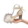 Verano Nuevo Estilo Coreano Moda Punta Puntiaguda Hebilla Tacones Altos Moda Casual Sandalias Romanas de Piel para Mujer