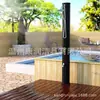Columna de Ducha Solar Negra Cepillada de 35L con Rociador Manual Columna de Ducha con Calentamiento Solar