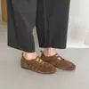 Zapatos retro de mujer con suela blanda, nuevo modelo otoño 2026, zapatos casuales de cuero Mary Jane con correa elástica Boken