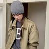 Gorro de Lana Estilo Universitario para Mujer Otoño e Invierno Cálido Gorro Tejido Gorro para el Frío Gorro sin Visera Color Sólido Versátil Cálido para Montar Gorro Cubeta