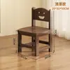 Banqueta Pequena para Uso Doméstico, Cadeira de Sala de Estar em Madeira Maciça com Encosto, Banqueta Simples Moderna para Estudante, Banqueta de Madeira, Cadeira Banqueta Quadrada