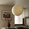 Luminária de Papel Akari de Noguchi Isamu Estilo Japonês Wabi-Sabi Quarto Sala de Jantar Sala de Estar Sala de Chá Pousada Loja de Roupas Luminária Pendente Esférica