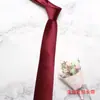 Gravata casual masculina de fio de poliéster tingido em peça para casamento, gravata para terno de noivo, atacado de estampas 7,5 cm gravata masculina