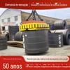Espalhador eletromagnético para elevação vertical e horizontal de bobina de correia de aço Fabricante de guindaste magnético Eletroímã de elevação Bobina de aço de elevação Mandril eletromagnético