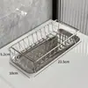 Estante de Acero Inoxidable para Baño Lavabo de Inodoro Estante de Almacenamiento para Cosméticos Estante de Secado para Encimera Organizador de Artículos Varios