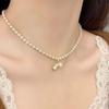 Bom pingente de amendoim concha de mãe em mãe colar de pérolas Shijia feminino outono e inverno all-match luz luxo nicho design clavícula corrente