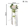 Flor de flor de videira artificial para encosto de cadeira, decoração de casamento, arranjo floral para cenários de casamento, prendedores de cortina florais, nova flor de eucalipto para encosto de cadeira