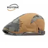 Gorra plana de hombre verano retro personalidad retazos estilo mendigo gorra de béisbol casual versátil para mujer boina moderno