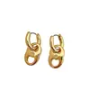 Nuevos Pendientes con Forma de Nariz de Cerdo Serie T, Moda Europea y Americana, Lujo Ligero, Pendientes Simples y Elegantes, Accesorios para Orejas Creativos y Lindos