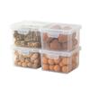 Caja de almacenamiento cuadrada abatible de escritorio, plástico, hermética, grado alimenticio, para nueces, snacks, caja de almacenamiento sellada