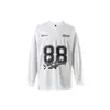 Yidao Vintage 2025 Outono Nova Camiseta de Malha com Estampa Digital Unissex Nicho Casual Esportes Manga Longa