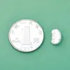 Prata Pura 999 Galvanizada Superfície Martelada Espaçador Grão de Acácia Pingente Grão de Café Pulseira de Cristal DIY Colar Acessórios de Prata Material