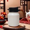 316 Tetera para Estofado de Temperatura Tetera Blanca Vieja para Romper el Té para el Hogar Tetera para Conservación del Calor Portátil Olla Calentadora Olla para Relleno Cafetera