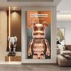 Moderna marca de moda dos desenhos animados pintura decorativa corredor de entrada luz luxo urso violento pendurado pintura sofá fundo decoração do piso da parede