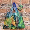 Bolso Estilo Pintura al Óleo de Van Gogh, Capacidad Extra Grande, Bolsa de Compras Plegable, Bolsa de Dibujos Animados Ecológica para Supermercado, Bolsa para la Compra, Bolsa de Almacenamiento