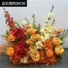 Novo Suporte de Chão para Flores de Casamento 50cm Flores Realistas Decoração de Casamento Arranjo de Flores Palco T Flores para Corredor Flores Artificiais de Casamento