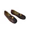 801-6 Zapatos de Mujer Tejidos de Cuero Genuino Estilo Artístico, Mocasines Poco Profundos de Suela Suave, Zapatos Versátiles sin Cordones