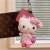 Estilo Escuela Japonesa Kitty Sanrio Kuromi Cinnamoroll Muñeco de Peluche Llavero Decoración