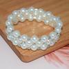 Pulsera multicapa de joyería transfronteriza de Europa y Estados Unidos de 8 mm de perlas y pedrería, para mujer, personalidad, moda, creativa, pulsera de 2/3/4/5/7 hileras