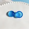 Parche Facial de Anillo Semi-Circular de Resina de Fondo Plano No Poroso de 20 mm, Cuentas Sueltas de Ágata Imitación Ojo de Gato, Accesorios para Joyería Hecha a Mano DIY