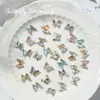 Joias para Nail Art Celebridade da Internet Borboleta de Cristal Diamante Exquisita Aurora Fantasia Brilho Borboleta Estereoscópica Diamante Acessórios de Unha de Luxo Acessíveis
