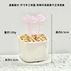 Adornos de Escritorio Hechos a Mano de Flor de Jacinto Suculento Esmaltado Decoración de Maceta de Planta Artificial de Vidrio Micro Paisaje Creativo