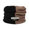 Cachecol Color Block de Peso Elevado Estilo Coreano À Prova de Frio e Quente Cachecol de Pescoço Versátil para Homens e Mulheres Cachecol Color Block de Veludo Espesso Nova Cor