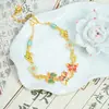 Nova Pulseira Vietnamita de Ouro com Areia Estilo Chinês, Borboleta com Gotejamento de Óleo Estilo Palácio, Pulseira Antiga de Ouro com Areia, Joia Retrô Duradoura