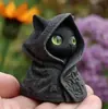 Producto Nuevo Transfronterizo Gato Misterioso del Sombrero de Halloween Estatua Figura de Resina con Sombrero