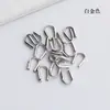 Cierre de Plata de Ley S925 en Forma de U, Extremo de Cierre para Cuentas, Cierre para Envoltura de Alambre, Cierre para Pulsera y Collar Hechos a Mano DIY, Accesorios de Joyería