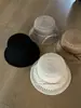 Sombrero Plano de Tejido Hueco Estilo Francés Fumeng, Sombrero de Paja de Rafia para Mujer, Sombrero de Sol para Vacaciones de Verano en la Playa