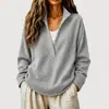 Suéter Feminino Gola V Malha Waffle Cruzada Europeia e Americana Primavera e Outono Estilo Preguiçoso Solto Top Pulôver Casual