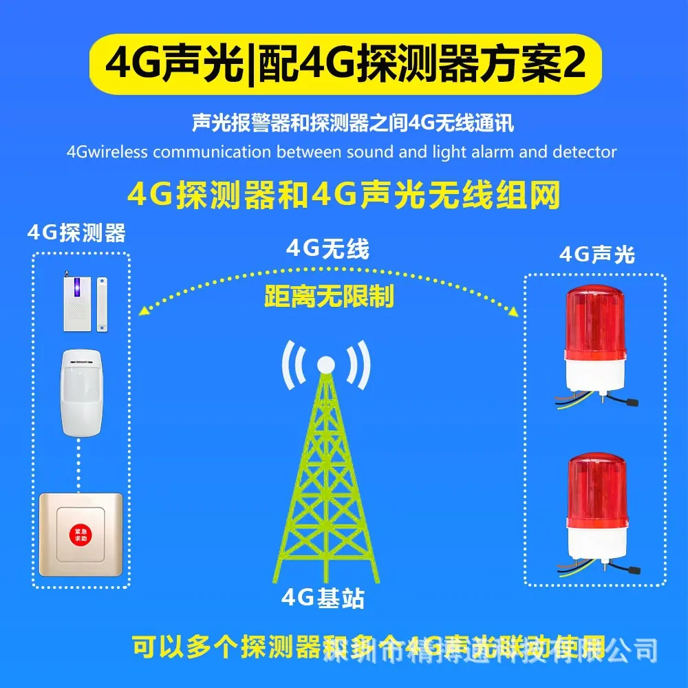 4G声光报警器