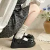 Zapatos Mary Jane de punta fina, modernos y casuales, estilo preppy para mujer, nueva colección primavera/verano 2026, con suela gruesa y un pequeño detalle de lazo
