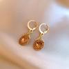 Pendientes de Hoja de Arce Verde con Baño de Oro Real y Circonita Pendientes Personalizados Super Brillantes de Temperamento Pendientes de Lujo Ligero de Gama Alta para Mujeres Venta al por Mayor