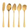 Venta al por mayor de fábrica juego de acero inoxidable 304 cuchillo para cavar mermelada cuchara para helado postre de helado cuchara para helado cuchara para fresas