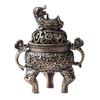 Mini incensário binaural Incensário de Besta Divina Incensário binaural de três pernas Kirin com tampa pequeno de cobre para interior estilo chinês