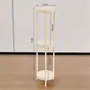 Estante para flores ahorrador de espacio estante para flores de plástico estante para flores de balcón interior suelo suculenta sala de estar poto planta araña