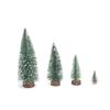 Mini árbol de Navidad de Navidad con flocking de cedro blanco adornos de escritorio para ventana decoraciones navideñas pequeñas 3-30
