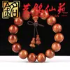 Pulsera de Madera Amarilla de Pera de Myanmar 20 Perlas de Madera Pulsera para Hombres del Templo Cuentas de Oración Wengwan Joyería de Mano Regalo Wengwan